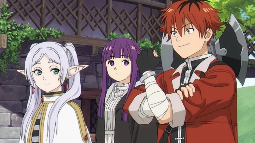 Frieren: más allá del viaje, temporada 2 capítulo 2 (30), los recuerdos de Frieren le traen a otro amigo, y los chicos se encuentran a una maga. 