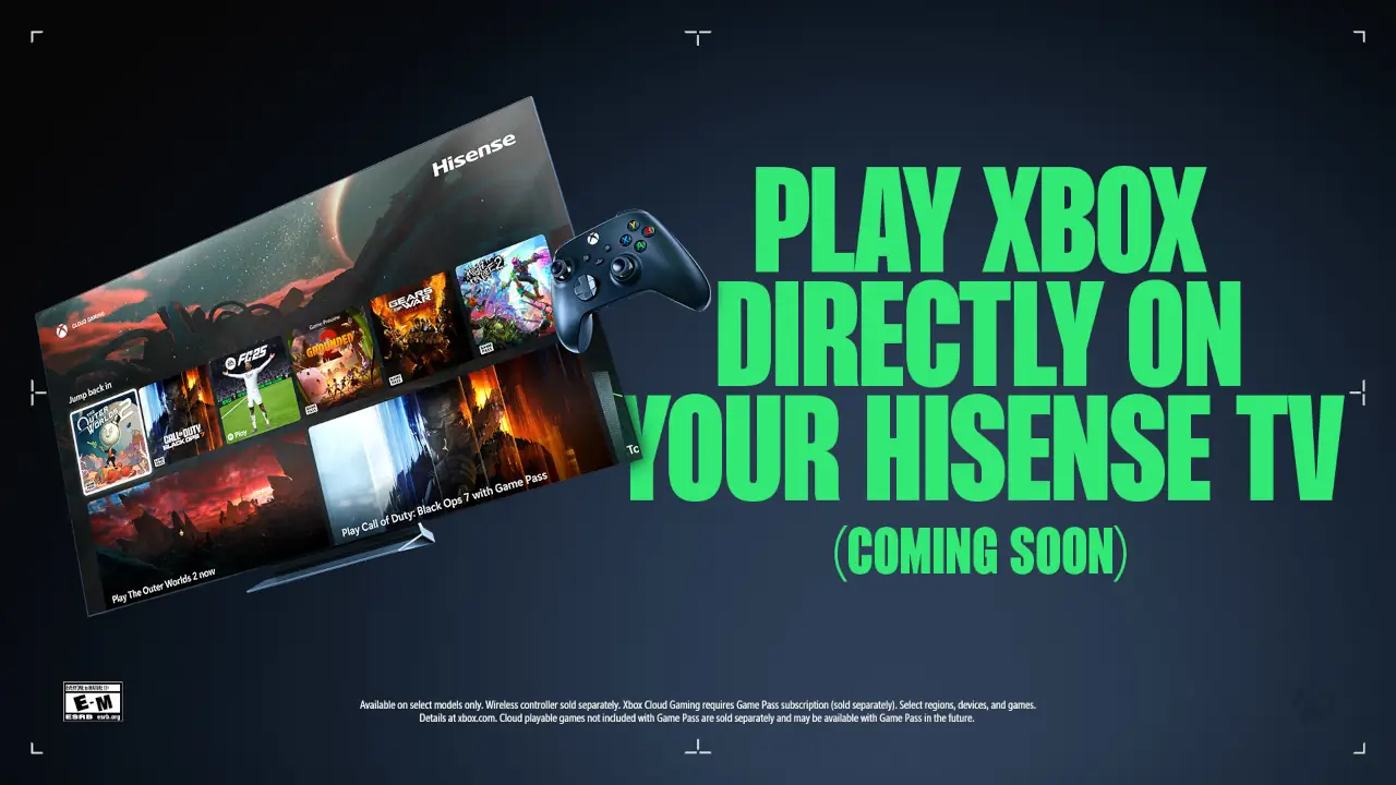 Xbox llevará el juego en la nube a televisores Hisense en 2026