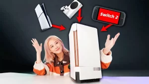 Modder chino crea una consola de videojuegos 3 en 1 que combina PS5, Xbox Series X y Nintendo Switch 2