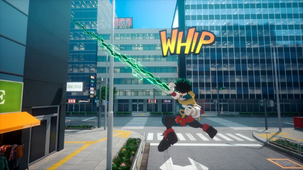 My Hero Academia: All's Justice, Midoriya columpiándose