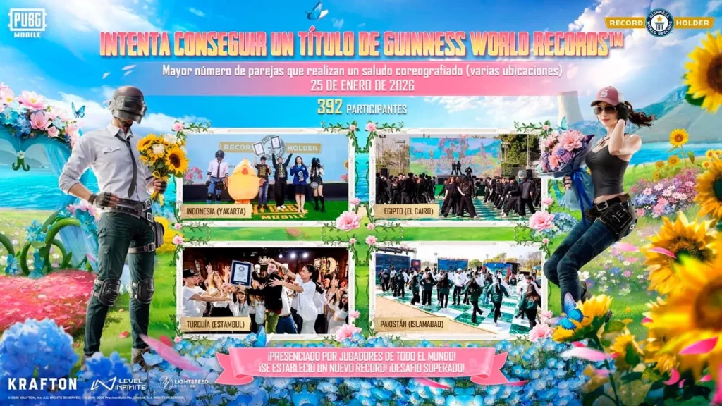 PUBG Mobile rompe un récord Guinness durante el evento global FRIEND FEST