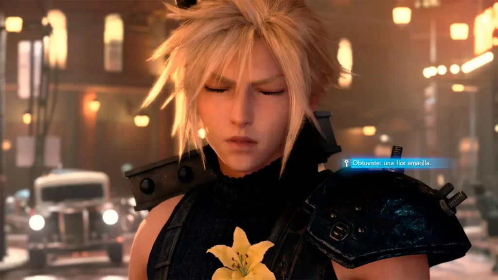 Final Fantasy VII Remake Intergrade, Cloud reecibe su flor amarilla