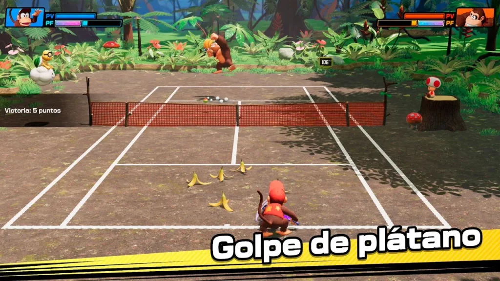 Mario Tennis Fever, Diddy Kong contra Donkey Kong