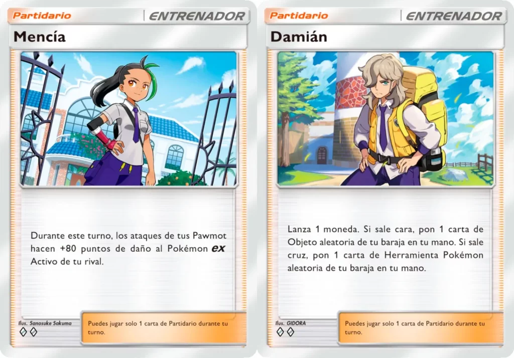 Pokémon TCG Pocket Encantos de Paldea, Partidarios