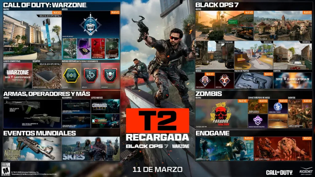 Call of Duty: Black Ops 7 Roadmap Temporada 2 Recargada