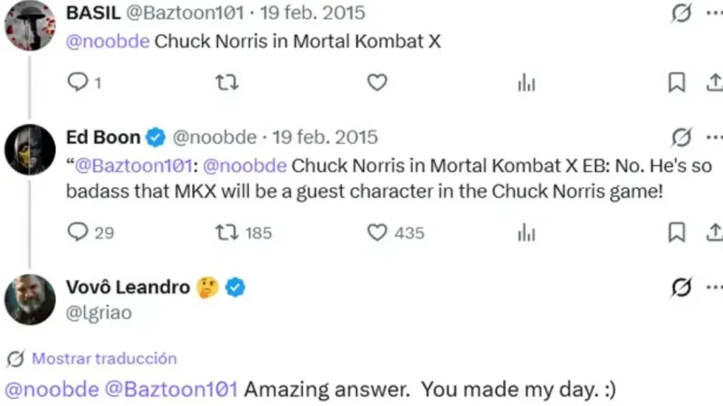 Chuck Norris no estuvo en Mortal Kombat