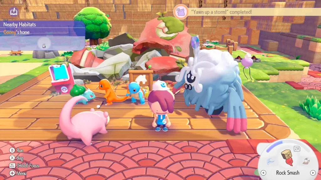 Pokémon Pokopia,. misión Slowpoke