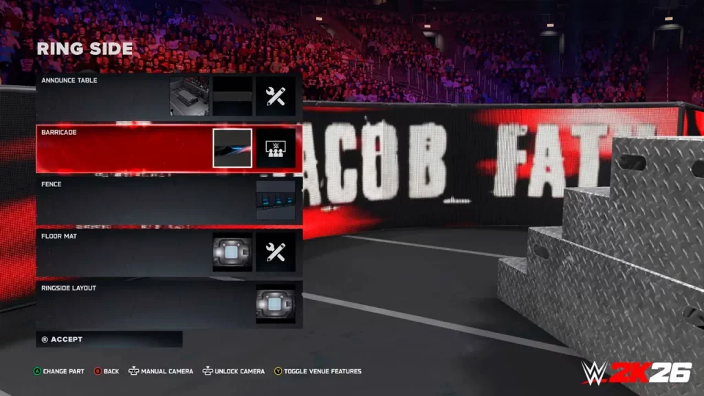 WWE 2K26, edición de arenas