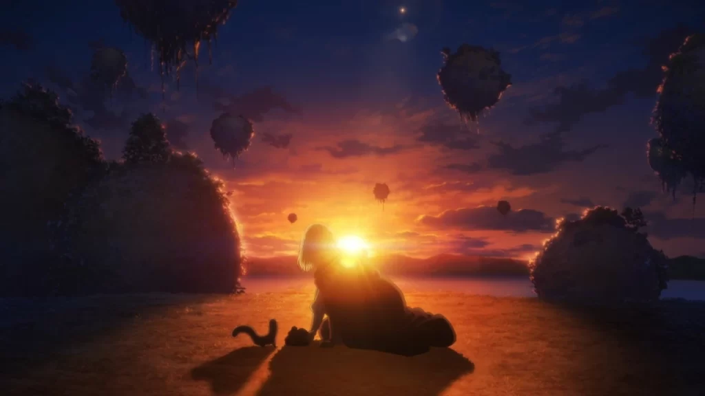 Witch Hat Atelier, capítulo 5: Coco está desolada en el laberinto del dragón, todas le han dado la espalda, así, susurra pidiendo orientación a Qifrey. 