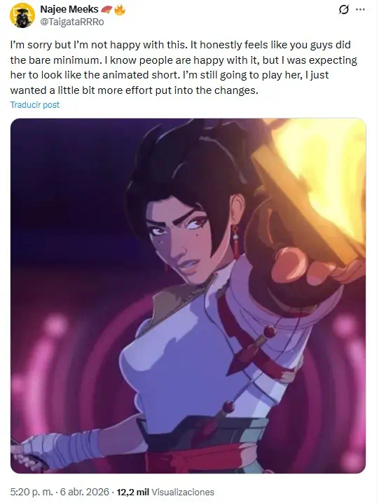 Quejas por el rediseño de Anran de Overwatch