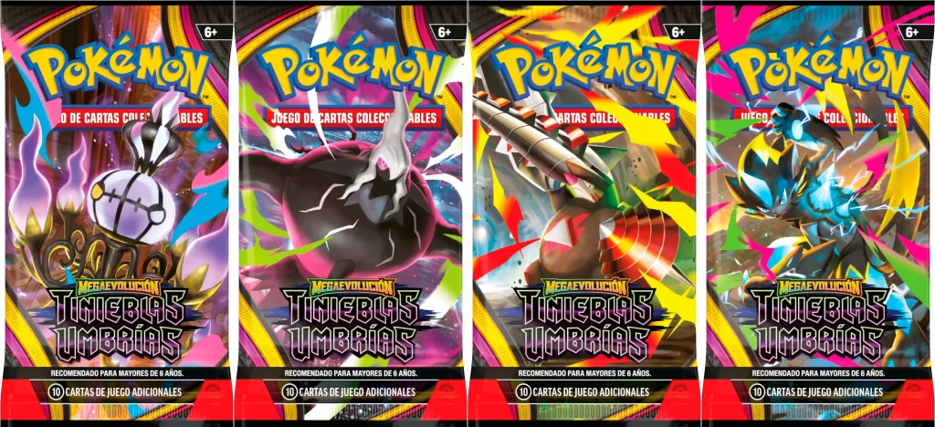 Sobres de Pokémon TCG Megaevolución Tinieblas Umbrias