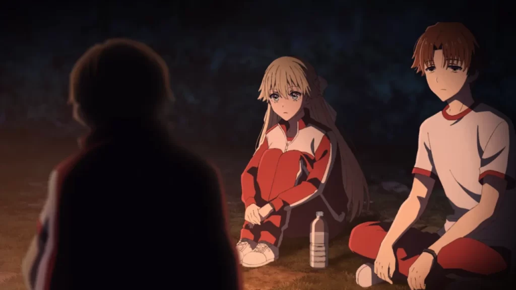 Classroom of the Elite temporada 4, capítulo 10, Nanase se adjunta a Ayanoki, y él simplemente se mantiene impasible en la prueba.