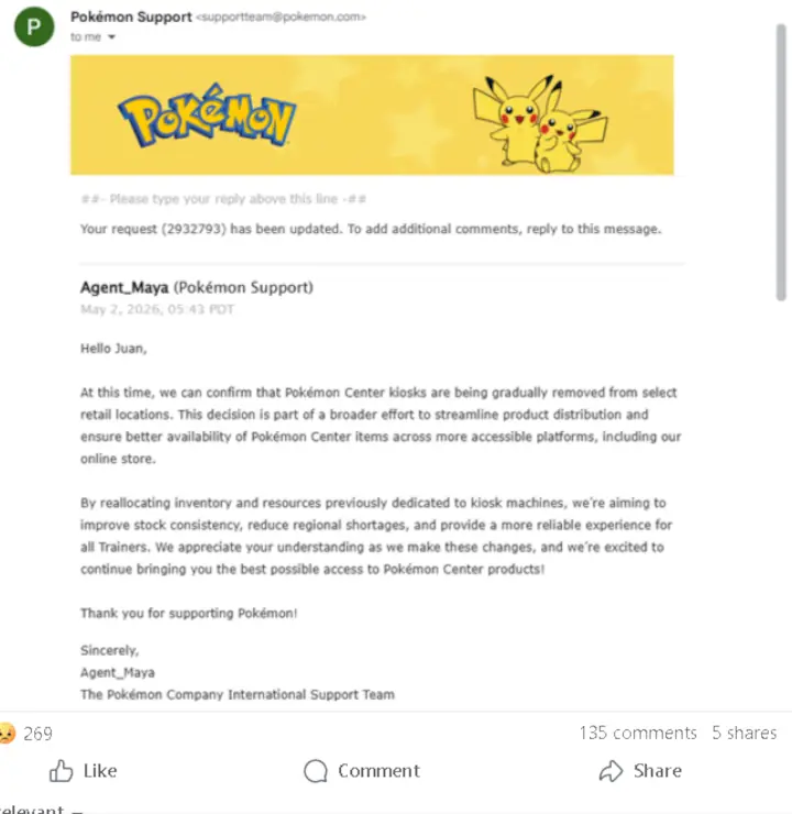 Pokémon TCG ya no tendrá más máquinas expendedoras para que se detengan los scalpers
