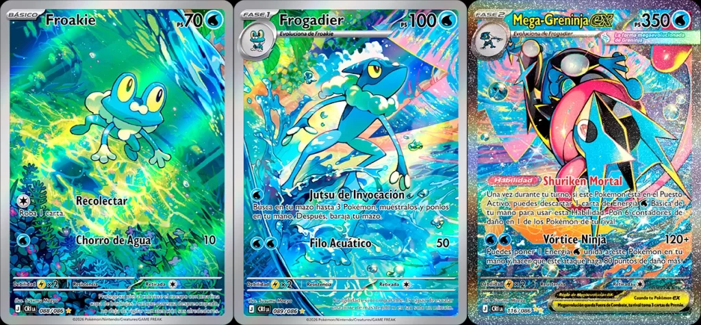 Pokémon TCG: así funciona Mega Greninja ex en Megaevolución-Caos Creciente