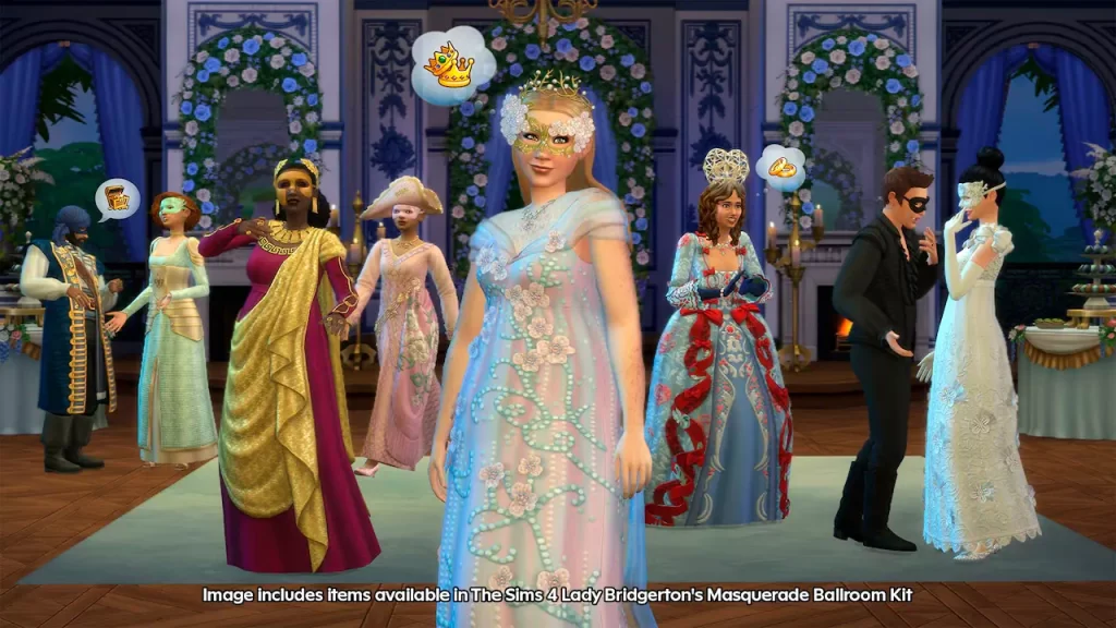 The Sims 4 recibe el baile de mascarada de Lady Bridgerton