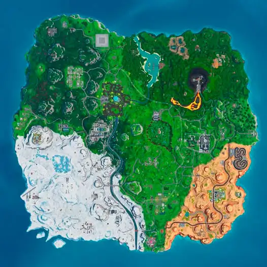Fortnite OG Temporada 9, Mapa