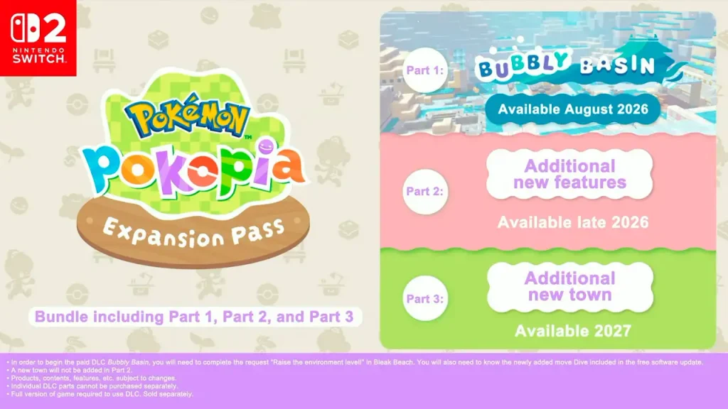 La actualización gratuita de Pokémon Pokopia explora el fondo del mar en agosto de 2026