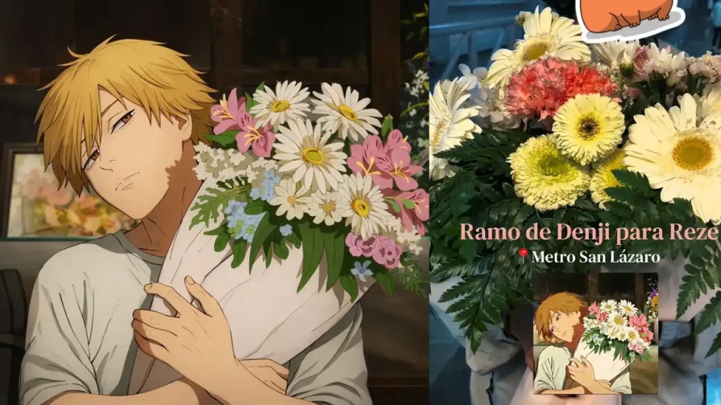 Una florería mexicana te ofrece el ramo emblemático de Chainsaw Man: Denji compró un bouquet para Reze, pero la cita jamás se concretaría. 