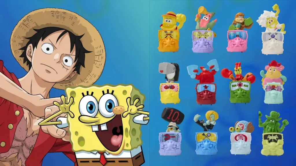 McDonald's anunció una colección de One Piece y Bob Esponja para la Cajita Feliz con 12 figuras exclusivas, las regiones aún por confirmar. 