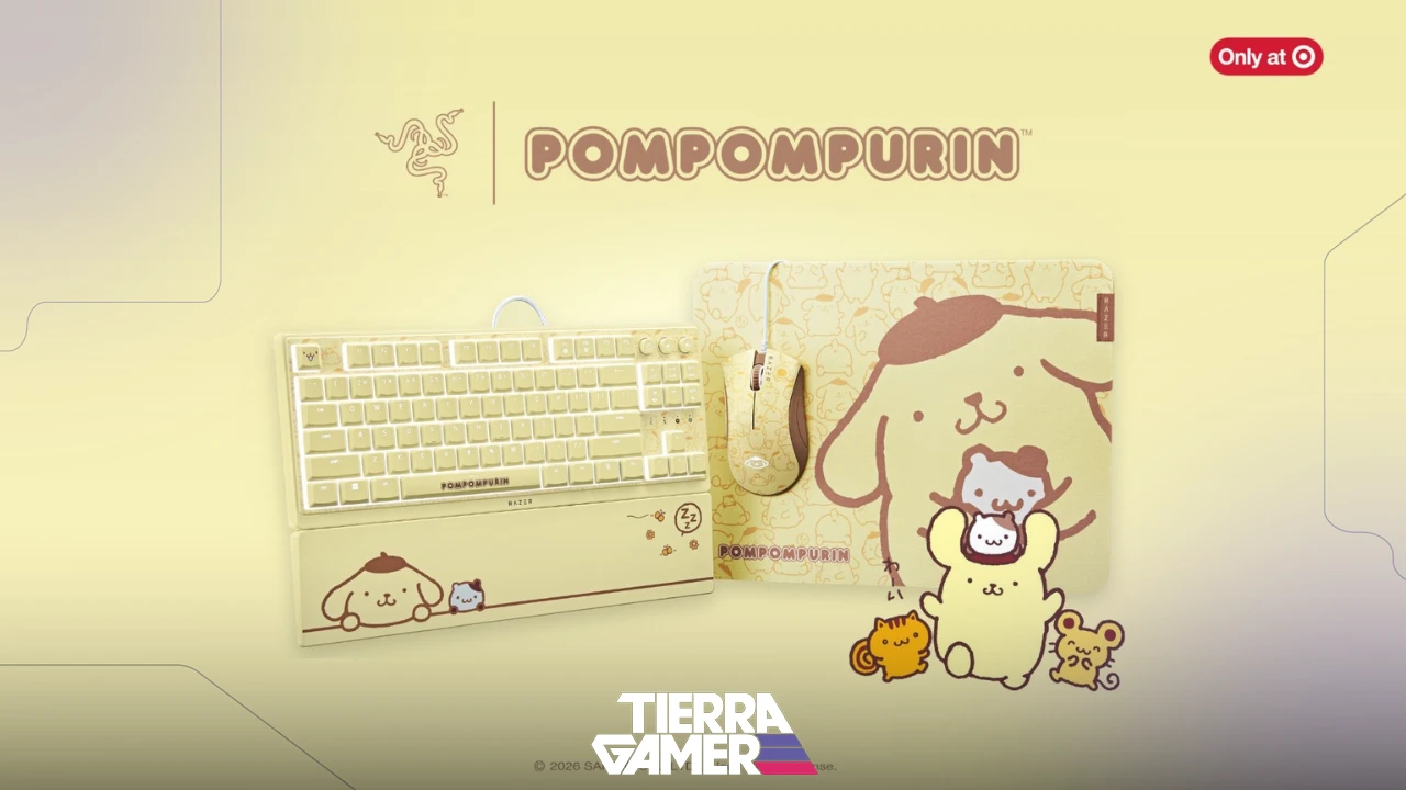 Razer anunció una colección de Pompompurin con teclado, mouse y tapete. La colaboración con Sanrio será exclusiva de Target en EE. UU.