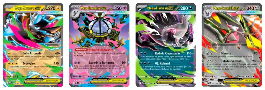 Pokémon TCG: Megaevolución-Tinieblas Umbrías cartas