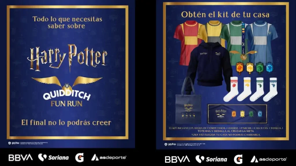 Harry Potter Quidditch Fun Run 2026 llega a CDMX con tres distancias, preventas, kit especial y premios para los corredores.