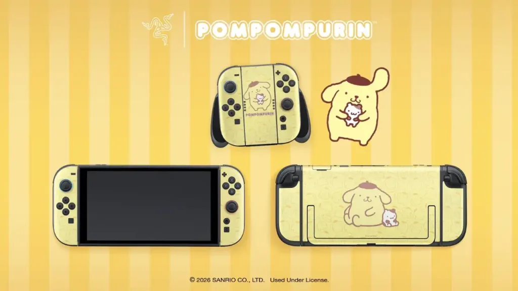 Sanrio y Razer tienen una nueva colaboración para Nintendo Switch 2 con skins protectoras de My Melody, Cinnamoroll y Pompompurin.