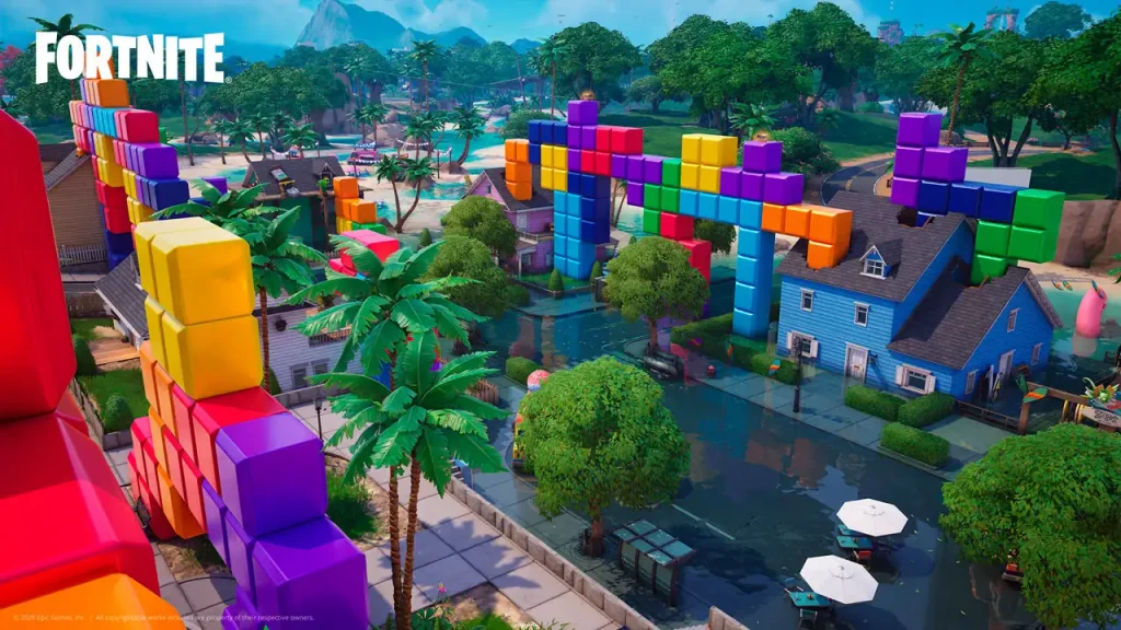 Fortnite Glitch, escenario Tetris