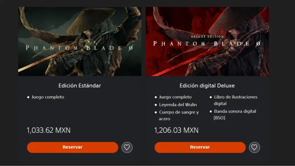 Los precios de Phantom Blade Zero en PlayStation Store