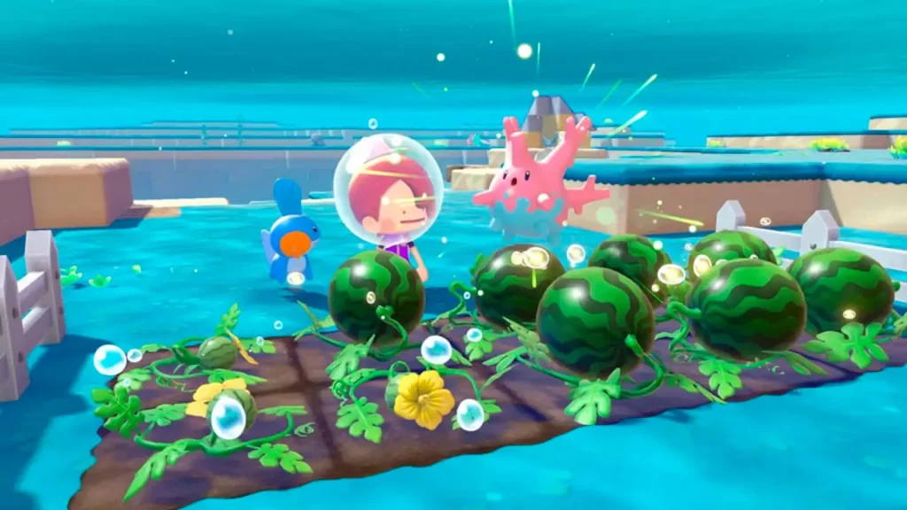 Pokémon Pokopia permite explorar y construir bajo el agua