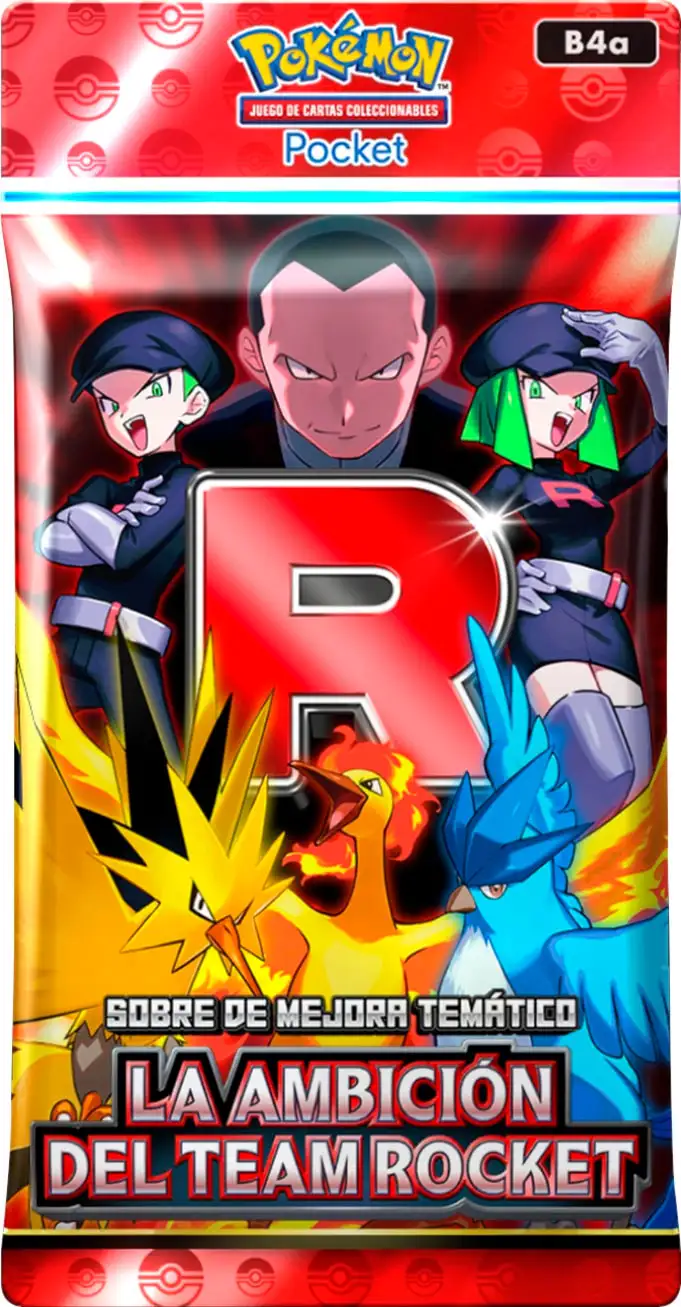 Sobre de Pokémon TCG Pocket la ambición del equipo Rocket