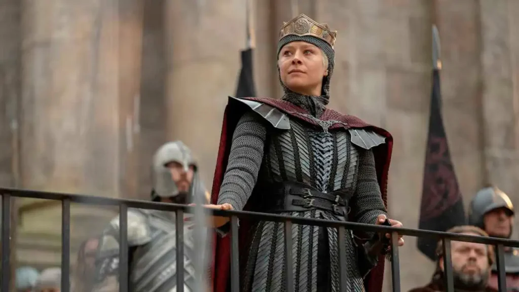 Rhaenyra en el final de la temporada 3 de House of the Dragon