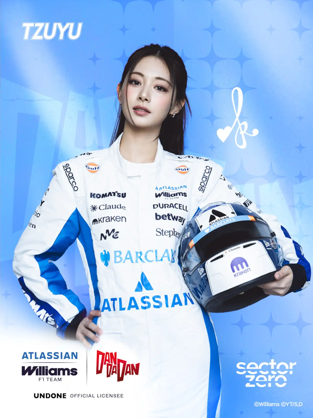 TZUYU graba tema para la colaboración entre DAN DA DAN y Williams F1 Team
