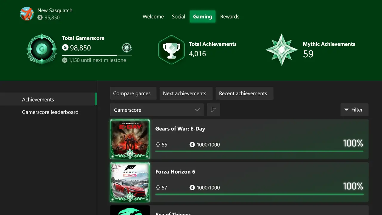 Xbox anuncia los Logros Míticos y solo estos usuarios los podrán tener