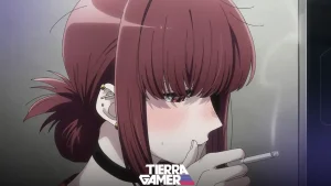 Yanisuu: Super de Ura ni Yani Suu Futari, capítulo 9: Yamada se pone a la defensiva, luego de que sus compañeros bromen por el anillo de Sasaki.