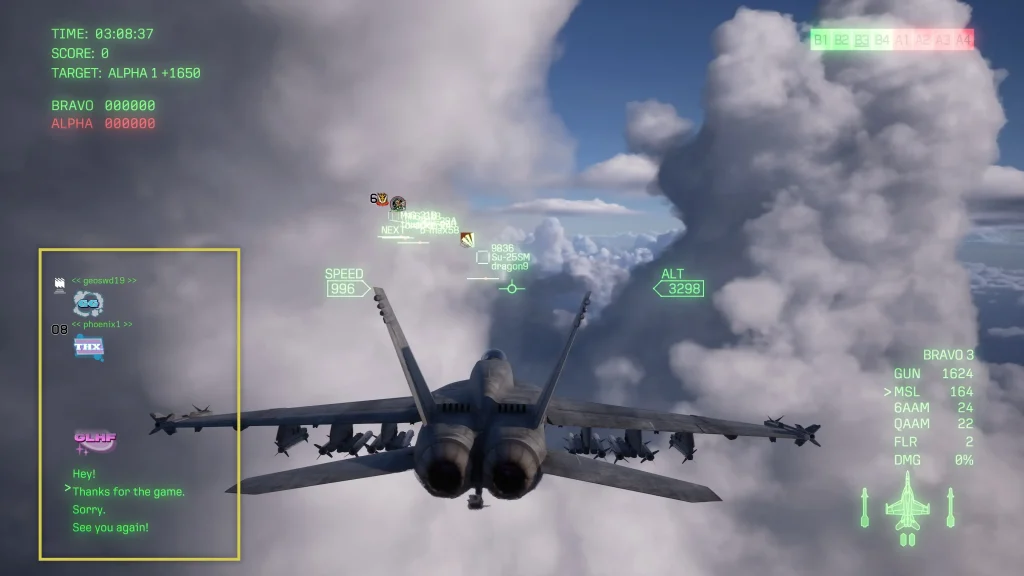 Ace Combat 8: Wings of Theve es otro mundo cuando juegas en línea