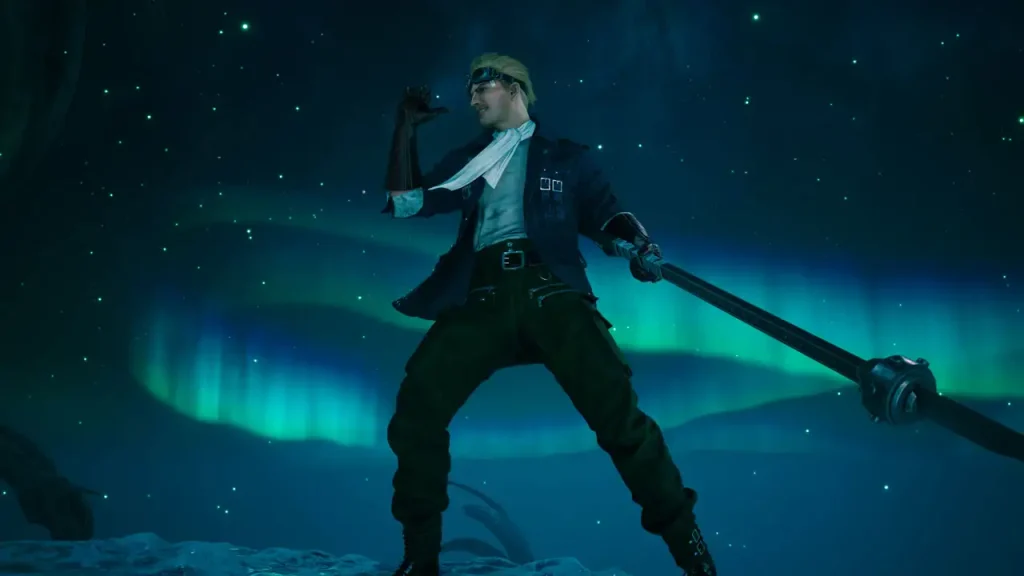 Cid Highwind convierte el aire en su terreno en Final Fantasy VII Revelation