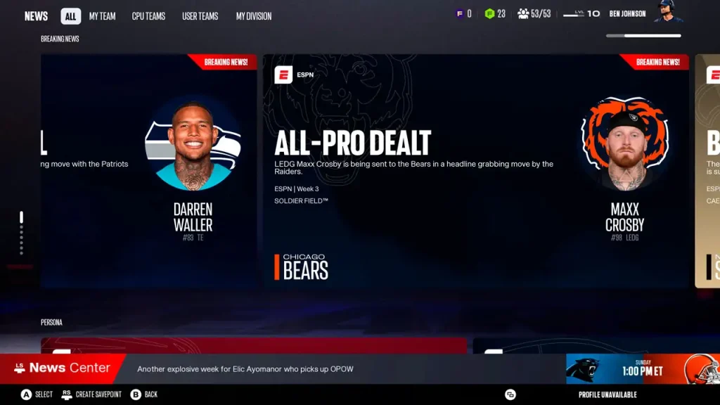 Madden NFL 27 también luce más como una transmisión de televisión