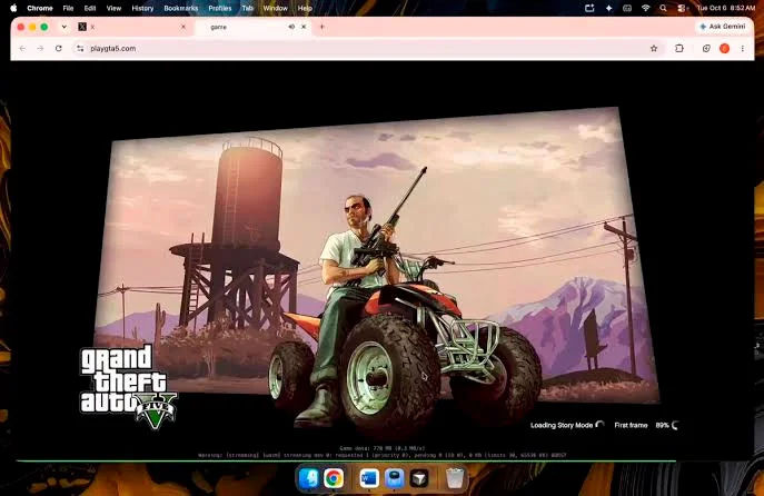 GTA 5 funcionaba directamente desde un navegador