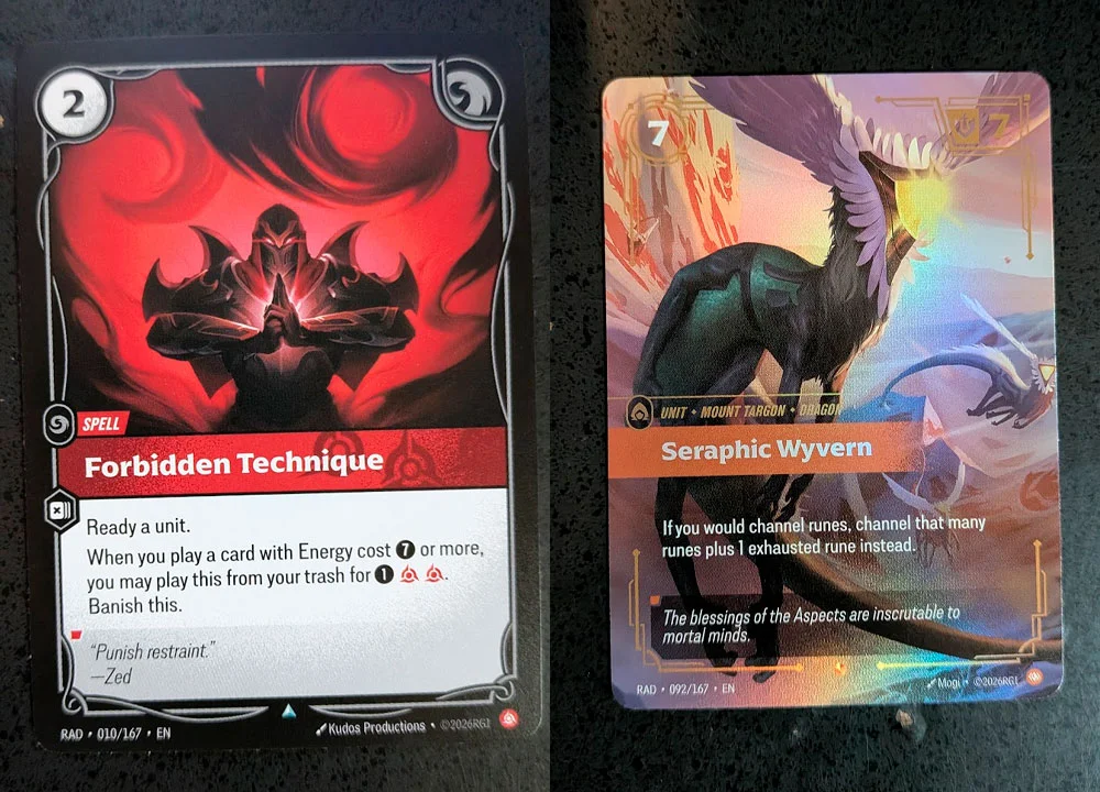 Riftbound Radiance: Seraphic Wyvern, Forbidden Technique