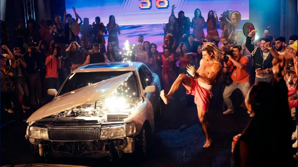 Street Fighter Movie, Ken pateando un auto